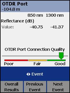 The OTDR Port A dirty OTDR port will impact your OTDR measurement.