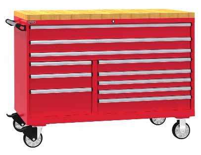 Model 750 Double Bank Toolboxes 41 1 high mobile toolbox* *other base options also available (housing height without base is 33 1 ) TSDW07C04-1101FL-MNRG WITH OPTIONAL BUTCHER BLOCK TOP Select from 6