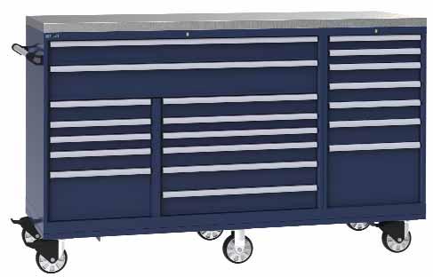 Model 900 Triple Bank Toolboxes 47 3 8" high mobile toolbox* *other base options also available (housing height without base is 39 3 8") TSTB900-2001-M5003 WITH OPTIONAL STAINLESS STEEL TOP Choice of