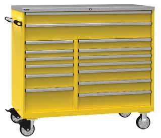 Model 1050 Double Bank Toolboxes 53 1 high mobile toolbox* *other base options also available (housing height without base is 45 1 ) TSDW10C07-1502FL-M12179 WITH OPTIONAL STAINLESS STEEL COVER Select