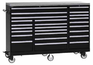 drawer): 18" W x 2 D TRIPLE BANK POPULAR CONFIGURATIONS 1 1 25 drawers, including 3 full width drawers 78 3 wide (82 1 wide including handle) 55,027 cubic inches 15,385 square inches 25 drawers,