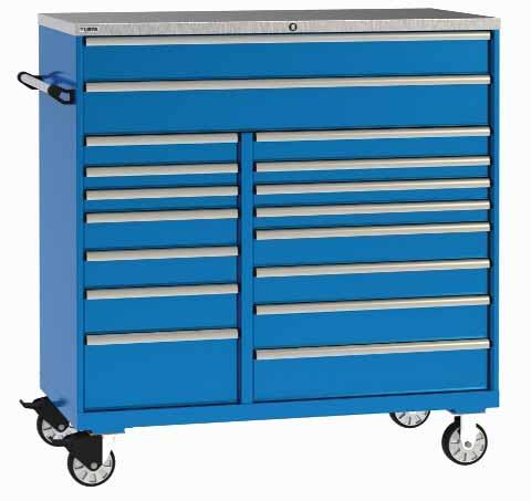 Model 1225 Double Bank Toolboxes 60 1 high mobile toolbox* *other base options also available (housing height without base is 52 3 1) TSDW12C09-1702FL-M293 WITH OPTIONAL STAINLESS STEEL COVER DOUBLE