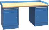 Industrial Workbenches NEW! (1) XSMP0600-0402 cab. pedestal (1) XSMP0600-0501 cab. pedestal Square edge worksurface Back and end stops NEW!