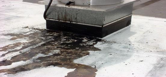 Images: Jurin Roofing & Hood Filters Issues with Rooftop Grease: Fall hazards Damage to many types of roof systems Fire hazard Environmental contamination Solutions: Regular duct/hood cleaning Test