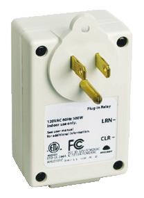 EnOcean 902MHz devices SED-P Plug-in relays The plug-in relay receiver provides ON/OFF control of lamps and other devices.