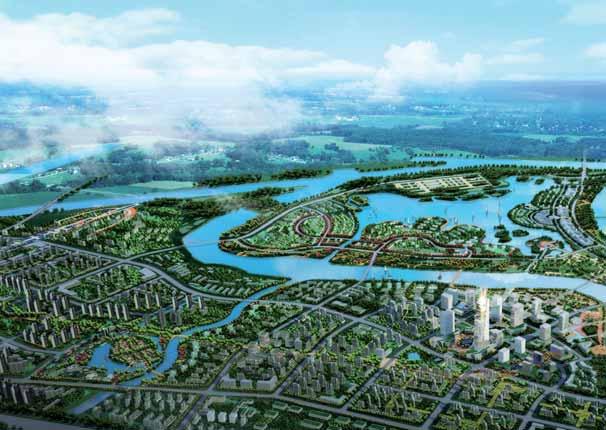 REALISING ECO-CONSCIOUS SOLUTIONS IN ENTIRE TOWNS TIANJIN ECO-CITY Panasonic is taking part in a pioneering project by China and Singapore to create the Tianjin Eco-City, some 40 km from Tianjin city