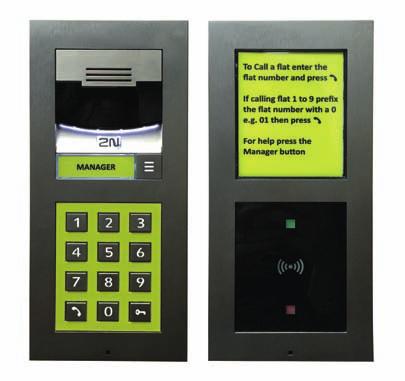 An optional yellow label kit increases the button contrast on the panel. In communal areas, speech modules are fitted as a means of manually raising a call for assistance.