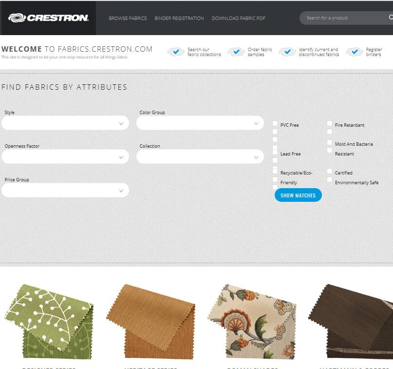 For more information, refer to the CSF-FABRIC-COLLECTION-HSHEER product page on the Crestron website.