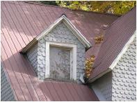 Gabled dormers are most abundant, but shed dormers, hipped dormers