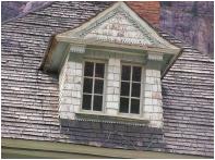 They are as varied in shape, window type and treatment, and ornamentation as the houses they adorn. Common shapes are curved, beveled, and square or boxed.
