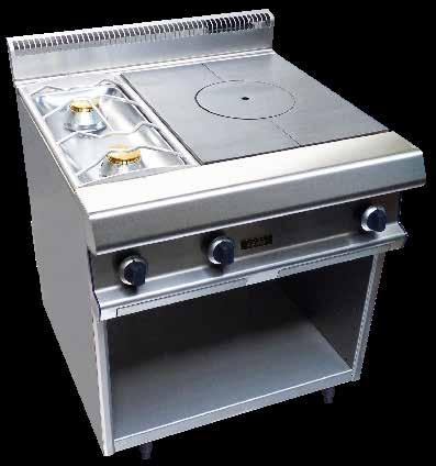 or 9kWx2 9kWx2 Grill 300x275 600x300 600x300 or 400 600x400 Solid top Power 6kW 8kW 8kW 8kW Plate 400x550 600x500 600x500 or 600