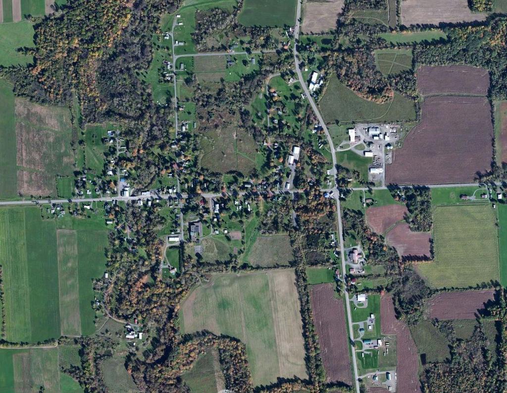 Aerial image of the Hamlet of Genoa (Source: www.bing.com/maps). The Hamlet of Genoa Genoa Village, as it was once known, is located in the northern part of the Town on Salmon Creek.