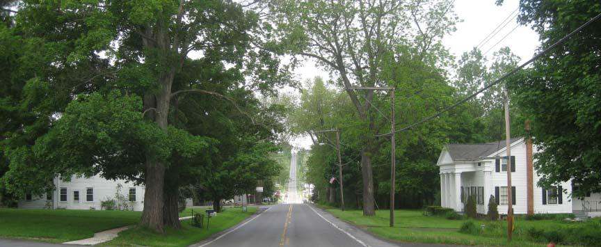 Entering the Hamlet of Genoa from the east on NYS Scenic Route 90 (Main
