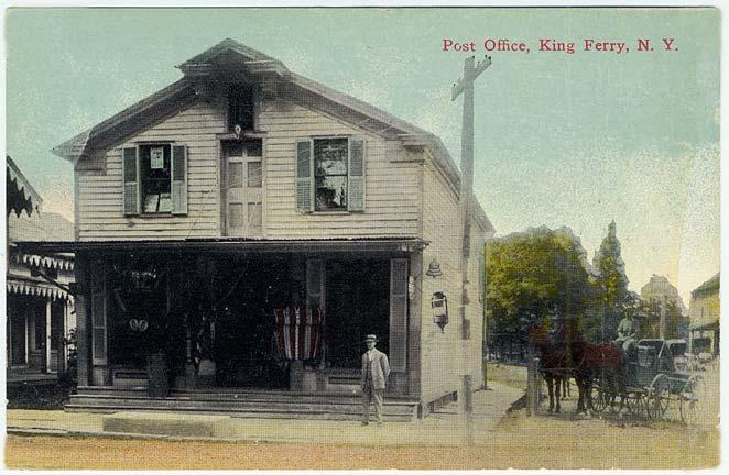 (Above) The King Ferry Post Offi ce that once stood on the northwest corner at the center of the Hamlet of King
