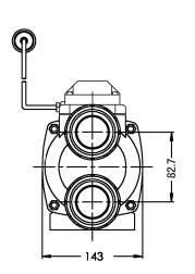 Dimensional Drawing Standard Hot 75mm Min clearance required to remove pump Dimension Table Standard/Hot Pumps