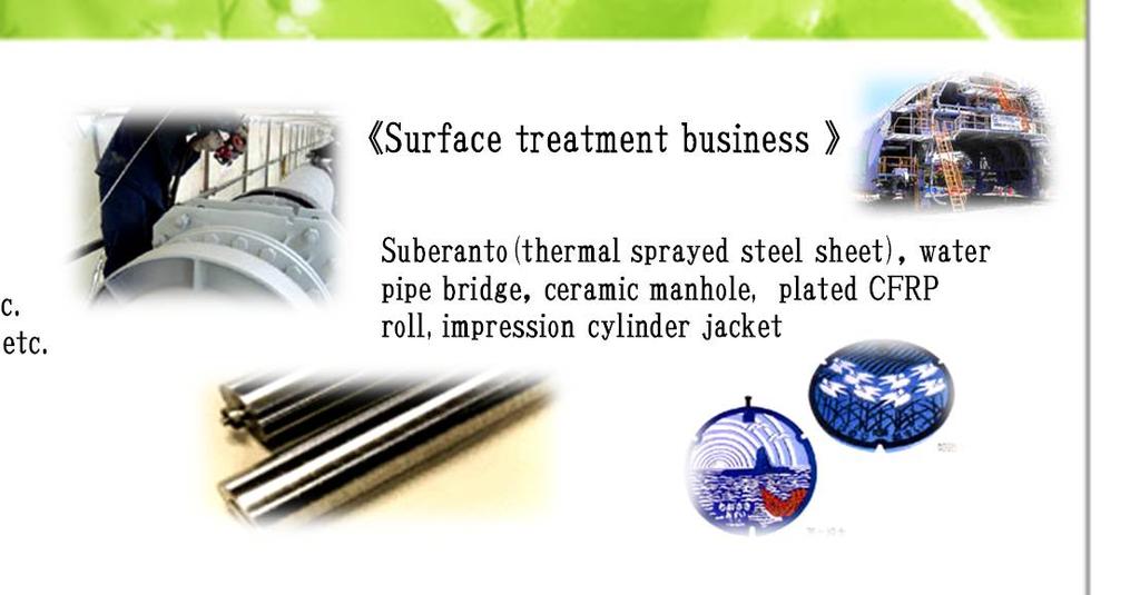 Suberanto(thermal sprayed steel sheet),water pipe bridge,ceramic manhole,