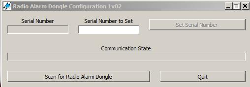 10.1 Pairing BlueFox Radio-Alarm-Dongle with Touch-Panel Download the programm Radio Alarm Donlge Configuration (www.bluefoxpoolsafety.com) Windows will install new driver directly.
