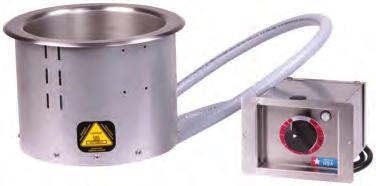 500-HWI DROP-IN ROUND WELLS Insulated construction reduces thermal transfer to surrounding counter areas.