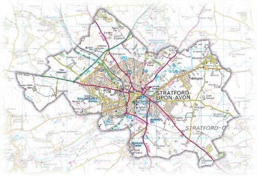 Figure 1.1: Neighbourhood Plan Boundary (Neighbourhood Plan Steering Group 2013) Location 1.3.8 Stratford-upon-Avon is a market town in south Warwickshire, England.