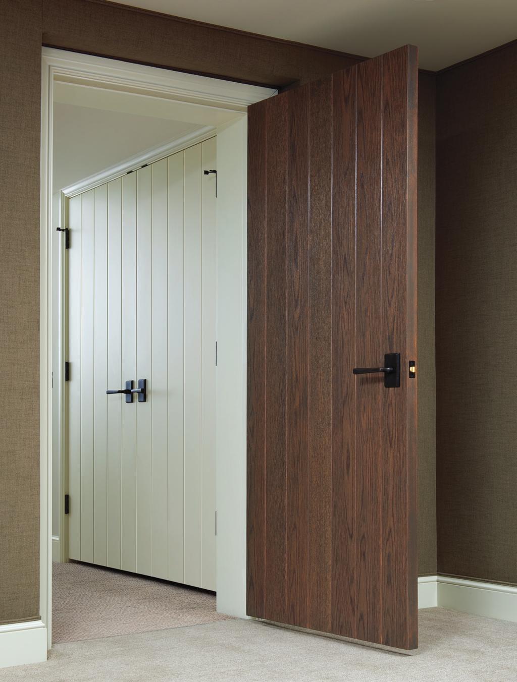 Fully customize your look with applied moulding, split styles and panel substitutions such as the mirror added to this pocket door in the boys room (shown right).