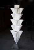 poles - styrofoam pots -media -