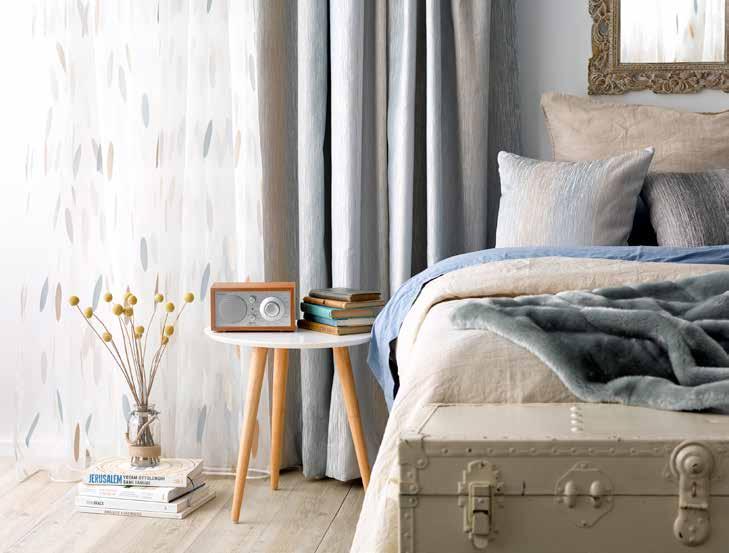 Beautiful sheer and floaty fabrics set the scene, softening your décor, making the room luxurious yet relaxing.