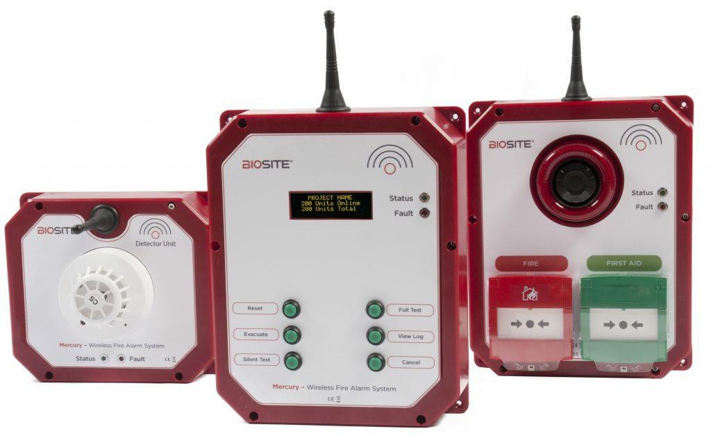 MERCURY WIRELESS FIRE ALARM SYSTEM Intelligent. Safety compliant. Cost effective. Fully wireless interconnecting system: Base Station, Fire Alarm with First Aid Call Point, Smoke/Heat detector.
