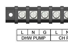 Isolate pump from control module if pump FLA (Full Load Amps) exceeds 2 amps (or 1 amp if external DHW pump is used). B. Connect pump to line voltage terminal strip CH PUMP L,N,G.