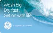 Show and tell Wash big. Dry fast. Get on with life. ge.