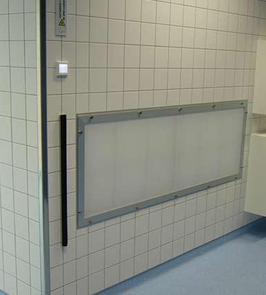 Horizontal Diffusers We offer horizontal sterile air diffusers from the wall of treatment rooms, where the room height might be too low or where ceiling rails (C-Arc, CT- Scanner etc.