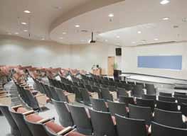 education Auditorium Auditorium The Energy Management System enables the easy selection of lighting scenes to direct focus and attention while simultaneously reducing lighting energy consumption.