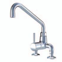 Two hole, deck mounted Wall mounted Two hole single lever mixer 3/4 360 swivel spout with adjustable gland High capacity cartridge with temperature limiter