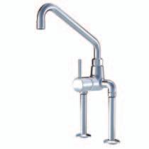 000 A 300 mm AD 153 Wall mounted single lever mixer 3/4 360 swivel spout without stop and with adjustable gland High capacity cartridge with temperature