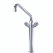 Single hole, deck mounted Single hole, deck mounted, with pillar Single hole two handle mixer 3/4 Corona chrome removable metal handles Stainless steel valve seats Flat plate upper M 20 x 1,25 360