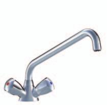 Two handle mixers 1/2 Ideal for the washbasin area the KWC GASTRO 1/2 range. The perfect complement for the high-performance faucet. Normal O-ring seals, available in deck or wall mounted models.