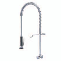 Single handle faucets 1/2 with pre-rinse spray Single handle faucets complete the KWC GASTRO range. They can be used anywhere where a mixer function is not required.