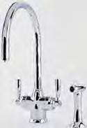 LEVER SINK MIXER WITH FILTRATION, U SPOUT AND RINSE METIS 1480 SINK MIXER WITH FILTRATION AND LEVER HANDLES