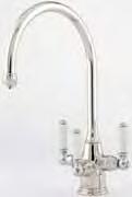 PHOENICIAN MIXERS ARE SUPPLIED WITH A PHOENICIAN SPOUT AND WHITE PORCELAIN LEVERS AS STANDARD.
