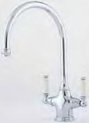 PHOENICIAN MIXERS ARE SUPPLIED WITH A PHOENICIAN SPOUT AND WHITE PORCELAIN LEVERS AS STANDARD.