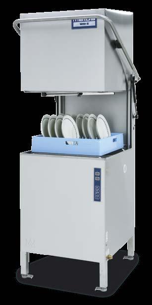 and rinsing temperatures and possible error situations. The machine has three programmable wash programmes (the wash and rinse times and the rinse temperature can be programmed).