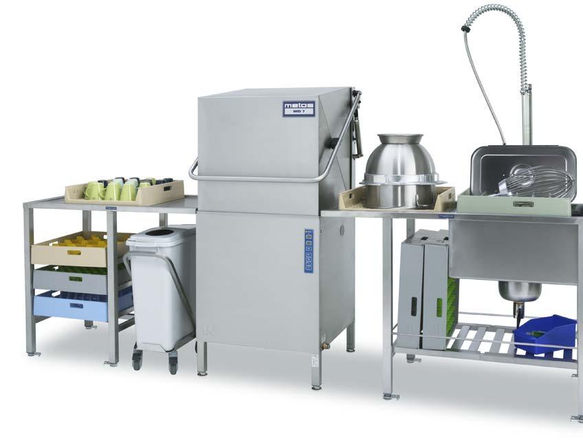 METOS WD-7 COMBI-DISHWASHERS Metos WD-6 and WD-7 are the dishwashers for small and medium-size kitchens.