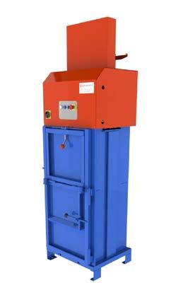 WASTE COMPACTORS Uson UBP-30S is a combined sack compactor and baling press.