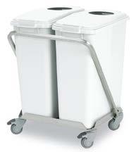 Metos WAB-45 waste bin Delivery includes bin and chassis, lid is an option.
