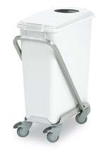 Metos WAT-60 waste trolley Metos WAT waste trolley. Plastic bin with cover. Cover opening ø 150 mm.