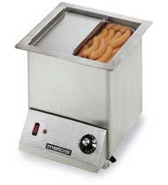0 kw 10A 50/60 Hz METOS HOT DOG STEAMER Drop-in CL-A1 D sausage steamer Metos Dogger Hot Dog steamer is equipped with a sausage steamer made of glass.