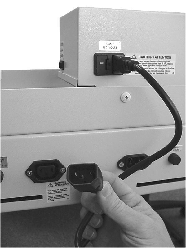 dryer box). Connect the dryer s power cord to the outlet on back of the conveyor. CAUTION! Do NOT connect dryer to a separate power source or dryer damage may result.