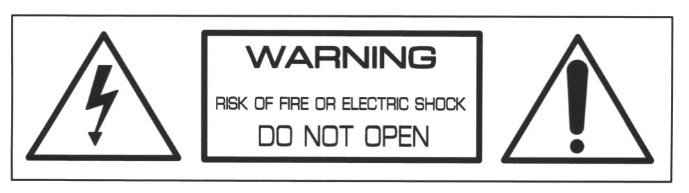 WARNING LABEL, TO REDUCE RISK OF FIRE OR ELECTRIC SHOCK DO NOT REMOVE COVER (OR BACK) NO USER SERVICEABLE PARTS INSIDE REPAIR SHOULD BE DONE BY AUTHORISED PERSONNEL ONLY IMPORTANT