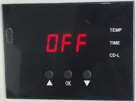 III. Operation Process 1. Set temperature required Turn on power switch, temperature light is ON. The digital display shows. Press button, the light is on (C denotes Celsius).