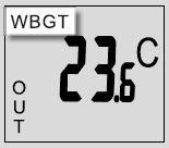 When you have selected the desired WGBT alarm value, press and hold the NEXT button for 2 seconds to set the alarm value and enter measuring mode. Be sure to set the unit to WBGT display mode.