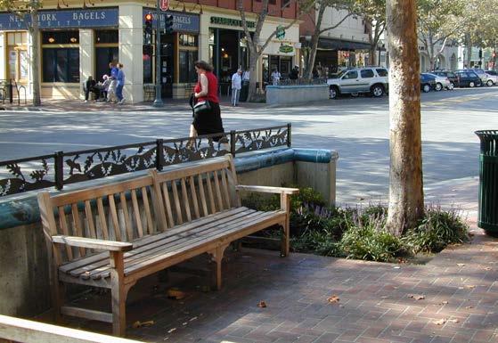 Street furniture and lighting should be uniform to enhance its identity and contribute to its sense of place.